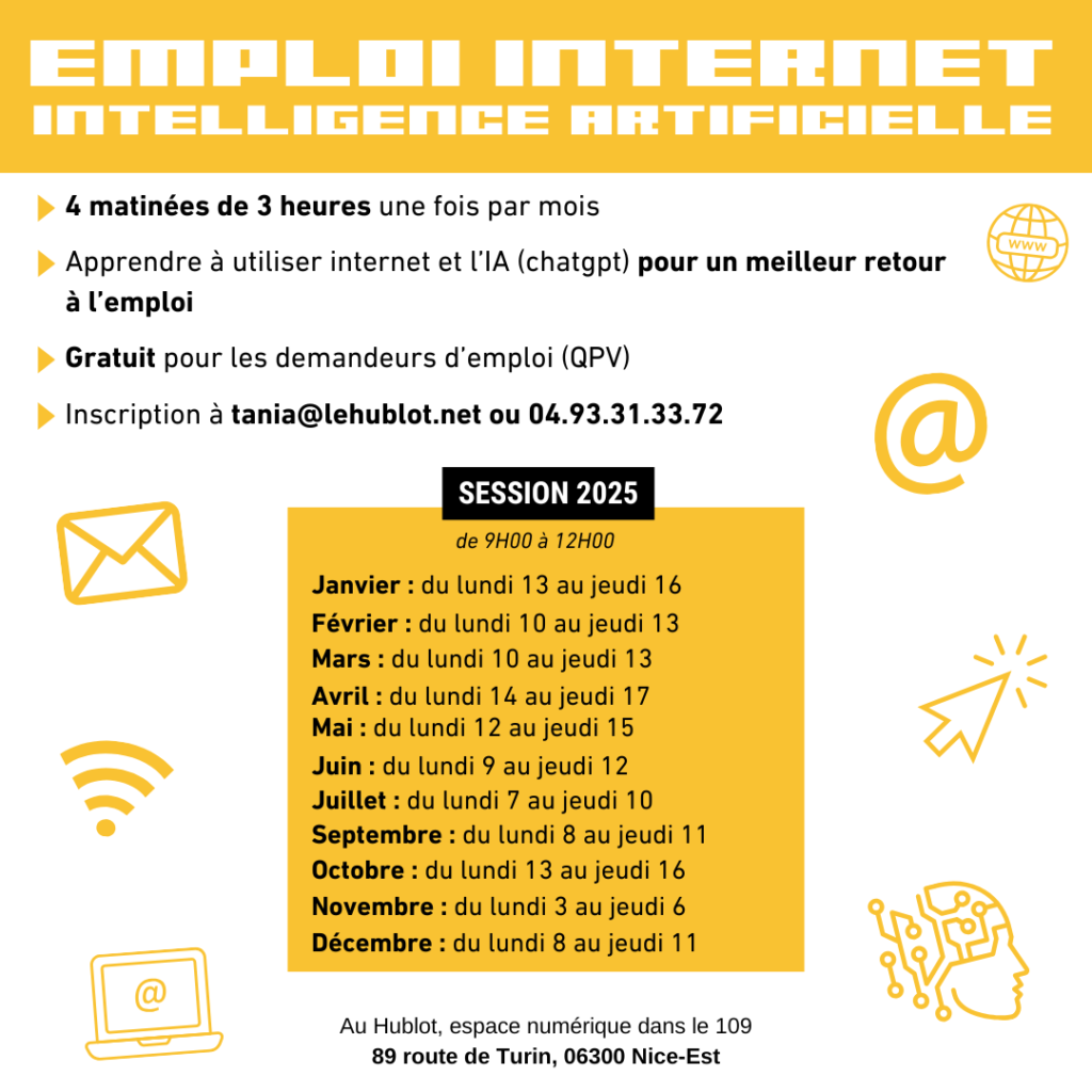 Boostez votre recherche d’emploi grâce aux Ateliers Emploi Internet IA !